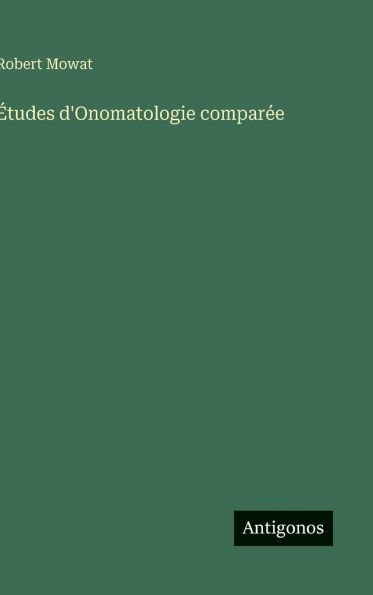 ï¿½tudes d'Onomatologie comparï¿½e