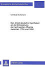 Anteil Deutscher Apotheker an Der Entwicklung Der Technischen Chemie Zwischen 1750 Und 1850