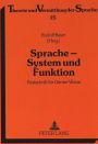 Sprache - System und Funktion: Festschrift fuer Guenter Weise