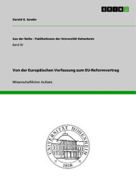 Title: Von der Europäischen Verfassung zum EU-Reformvertrag, Author: Gerald G. Sander