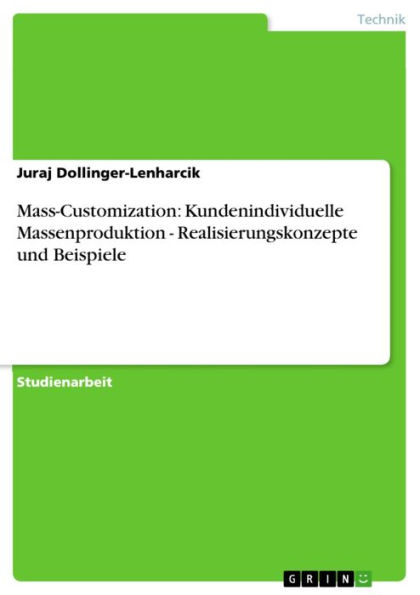 Mass-Customization: Kundenindividuelle Massenproduktion - Realisierungskonzepte und Beispiele: Realisierungskonzepte und Beispiele