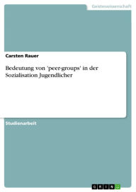 Title: Bedeutung von 'peer-groups' in der Sozialisation Jugendlicher, Author: Carsten Rauer