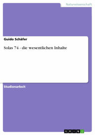 Title: Solas 74 - die wesentlichen Inhalte: die wesentlichen Inhalte, Author: Guido Schäfer