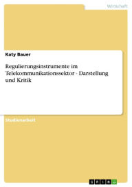 Title: Regulierungsinstrumente im Telekommunikationssektor - Darstellung und Kritik: Darstellung und Kritik, Author: Katy Bauer