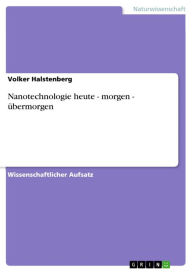 Title: Nanotechnologie heute - morgen - übermorgen: morgen - übermorgen, Author: Volker Halstenberg
