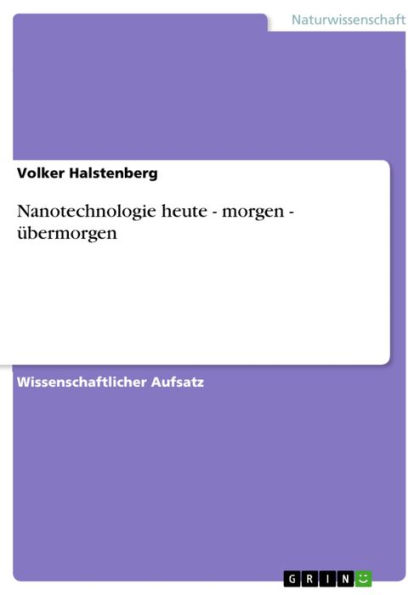 Nanotechnologie heute - morgen - übermorgen: morgen - übermorgen