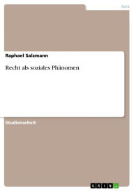 Title: Recht als soziales Phänomen, Author: Raphael Salzmann