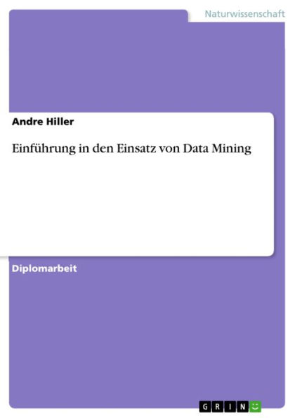 Einführung in den Einsatz von Data Mining