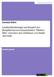 Title: Landschaftsökologie am Beispiel des Biosphärenreservatausschnittes 'Mittlere Elbe' zwischen den Zuflüssen von Mulde und Saale, Author: Gundula Klämt