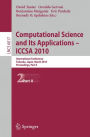 Computational Science and Its Applications - ICCSA 2010: International Conference, Fukuoka, Japan, March 23-26, 2010, Proceedings, Part II