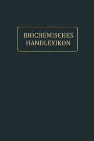 Title: Biochemisches Handlexikon: IX. Band (2. Ergänzungsband), Author: Andor Fodor