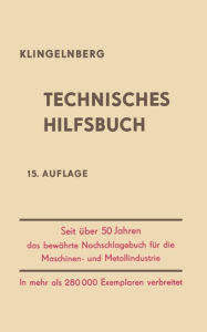 Title: Klingelnberg Technisches Hilfsbuch, Author: W. Ferdinand Klingelnberg
