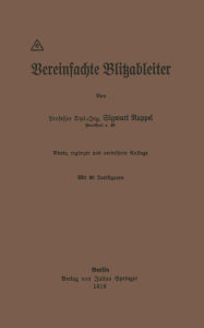 Title: Vereinfachte Blitzableiter, Author: Sigwart Ruppel