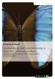 Title: Großstadtlyrik und -wahrnehmung in Peter Fox' 'Schwarz zu Blau': Unterrichtspraktische Prüfung (UPP) im Fach Deutsch (2. Staatsexamen), Author: Friedrich Kollhoff