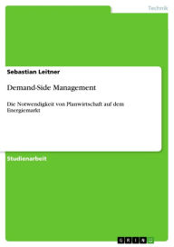 Title: Demand-Side Management: Die Notwendigkeit von Planwirtschaft auf dem Energiemarkt, Author: Sebastian Leitner