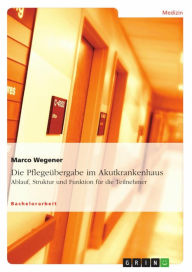 Title: Die Pflegeübergabe im Akutkrankenhaus: Ablauf, Struktur und Funktion für die Teilnehmer, Author: Marco Wegener