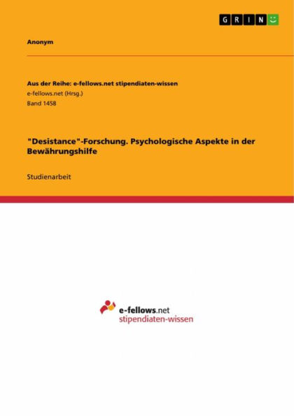 'Desistance'-Forschung. Psychologische Aspekte in der Bewährungshilfe