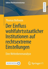Title: Der Einfluss wohlfahrtsstaatlicher Institutionen auf rechtsextreme Einstellungen: Eine Mehrebenenanalyse, Author: Thomas Bollwein