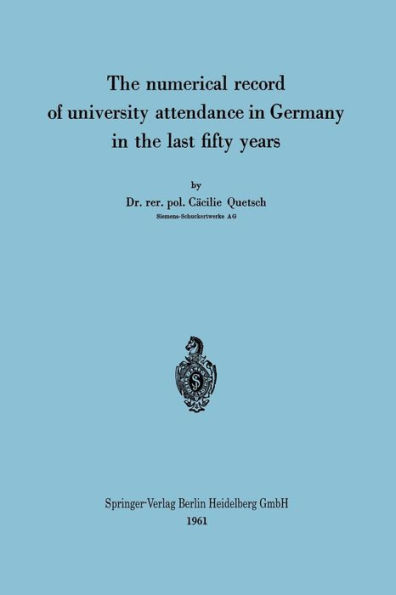 The numerical record of university attendance in Germany in the last fifty years
