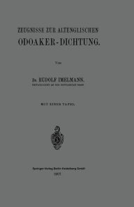 Title: Zeugnisse zur Altenglischen Odoaker-Dichtung, Author: Rudolf Hans Robert Imelmann