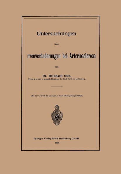Untersuchungen über Sehnervenveränderungen bei Arteriosclerose