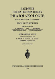 Title: Handbuch der Experimentellen Pharmakologie: Ergï¿½nzungswerk, Author: Rudolf Rigler