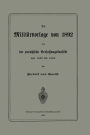 Die Militärvorlage von 1892 und der preußische Verfassungskonflikt von 1862 bis 1866
