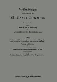 Title: ï¿½ber ein Eiweissreagens zur Harnprï¿½fung fï¿½r das Untersuchungsbesteck der Sanitï¿½tsoffiziere, Author: Wissenschaftliche Senats