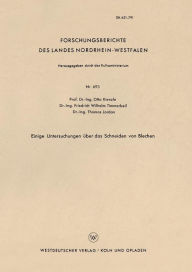 Title: Einige Untersuchungen über das Schneiden von Blechen, Author: Otto Kienzle