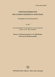 Title: Steuern und Staatsausgaben in der öffentlichen Meinung der Bundesrepublik, Author: Günter Schmölders