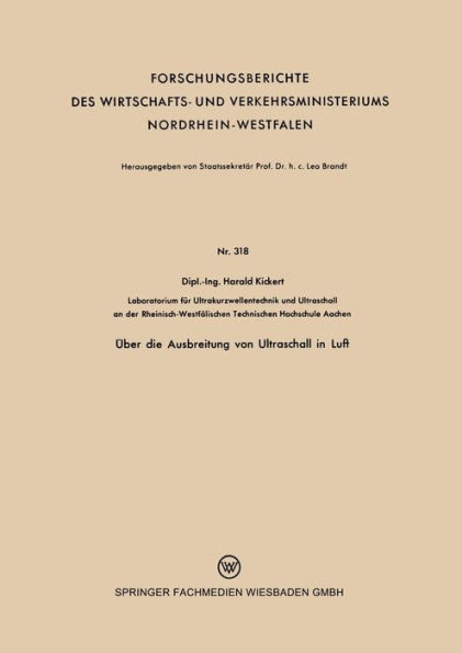 Über die Ausbreitung von Ultraschall in Luft