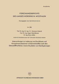 Title: Untersuchngen zur Isolierung von Einschlüssen und Korngrenzensubstanzen in Eisenwerkstoffen nach dem Dünnschliffverfahren. Innere Oxydation von Eisenlegierungen, Author: Hermann Schenck