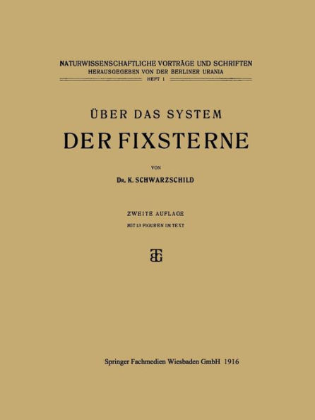 Über das System der Fixsterne: Aus Populären Vorträgen