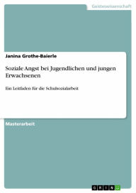 Title: Soziale Angst bei Jugendlichen und jungen Erwachsenen: Ein Leitfaden für die Schulsozialarbeit, Author: Janina Grothe-Baierle