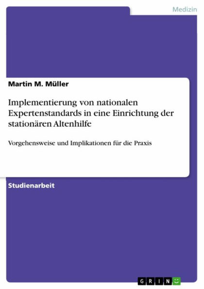 Implementierung von nationalen Expertenstandards in eine Einrichtung der stationären Altenhilfe: Vorgehensweise und Implikationen für die Praxis