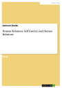Human Relations. Self Esteem and Human Relations
