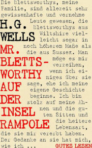 Title: Mr. Blettsworthy auf der Insel Rampole, Author: H. G. Wells