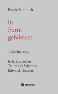 Title: in Form geblieben, Author: Frank Freimuth