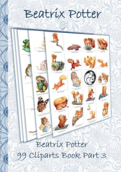 Beatrix Potter 99 Cliparts Book Part 3 ( Peter Rabbit ): Sticker, Icon, Clipart, Cliparts, download, Internet, Dropbox, Original, Children's books, children, adults, adult, grammar school, Easter, Christmas, birthday, present, gift, primary school, presch