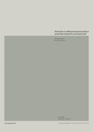 Title: Versuche an Mauerwerksscheiben unter Normalkraft und Querkraft, Author: GANZ