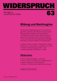 Title: Widerspruch 63: Bildung und Marktregime, Author: Eva Borst