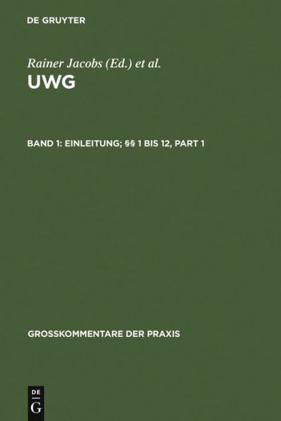 Einleitung; §§ 1 bis 12