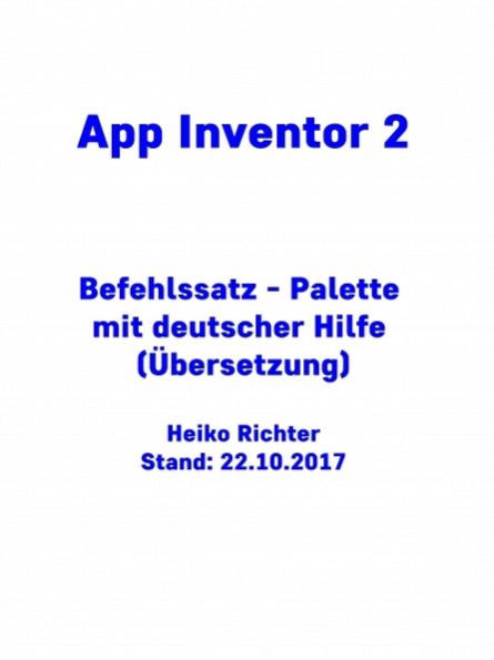 AppInventor2 Befehlssatz