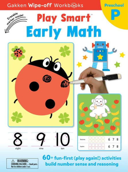 Play Smart Early Math Ages 2-4: At-home Wipe-off Workbook with Erasable Marker