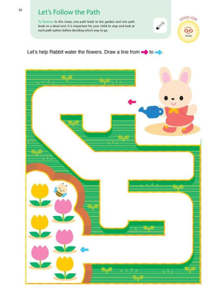 Play Smart Skill Builders Age 2+: Preschool Activity Workbook with Stickers for Toddlers Ages 2, 3, 4: Build Focus and Pen-control Skills: Tracing, Mazes, Matching Games, and More (Full Color Pages)