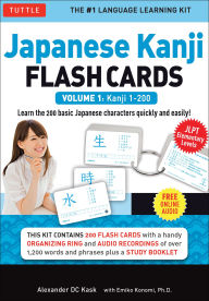 Title: Japanese Kanji Flash Cards Kit Volume 1: Kanji 1-200: JLPT Beginning Level: Learn 200 Japanese Characters Including Native Speaker Audio, Sample Sentences & Compound Words, Author: Alexander Kask