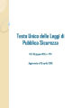 Testo Unico delle Leggi di Pubblica Sicurezza