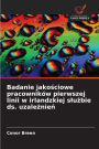 Badanie jakościowe pracownikï¿½w pierwszej linii w irlandzkiej slużbie ds. uzależnień