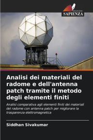 Title: Analisi dei materiali del radome e dell'antenna patch tramite il metodo degli elementi finiti, Author: Siddhan Sivakumar
