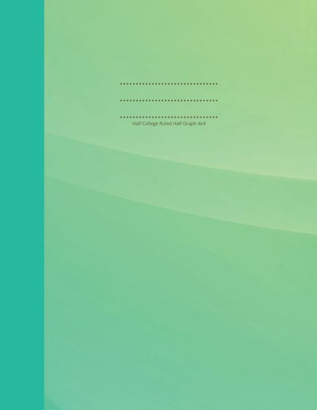 Half College Ruled Half Graph 4x4: Dual Notebook Graph & Line/ Composition Notebook Half College Ruled & Half Graph paper, Squared, Science, Math's, Biolog